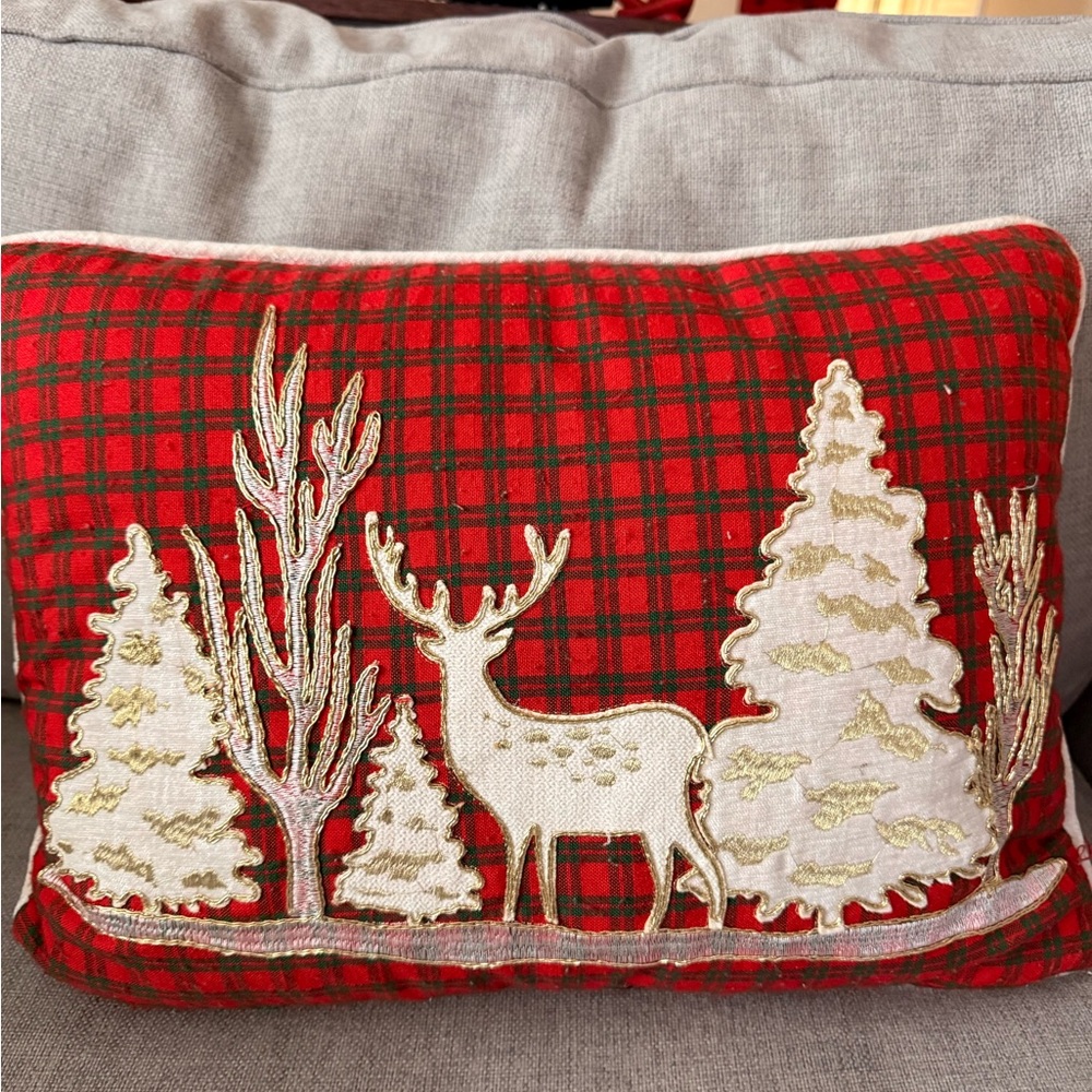 3 Festive Holiday Pillow with Christmas Designs